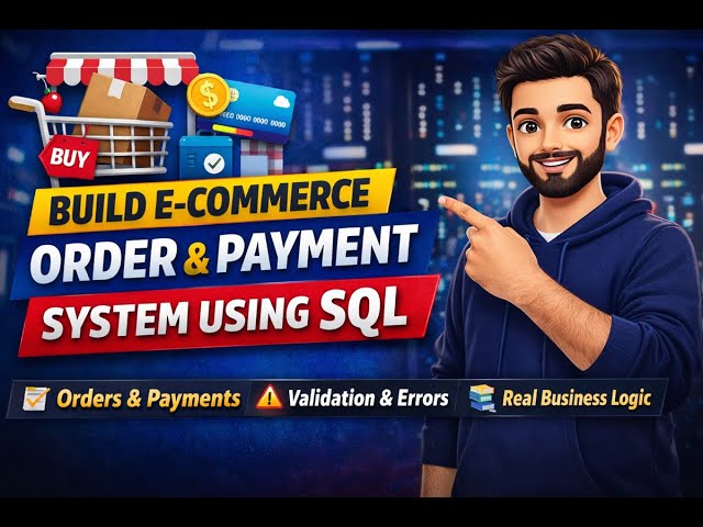 💳🛒 Real-World E-Commerce Order Processing System | SQL Database Design & Error Handling | Hindi