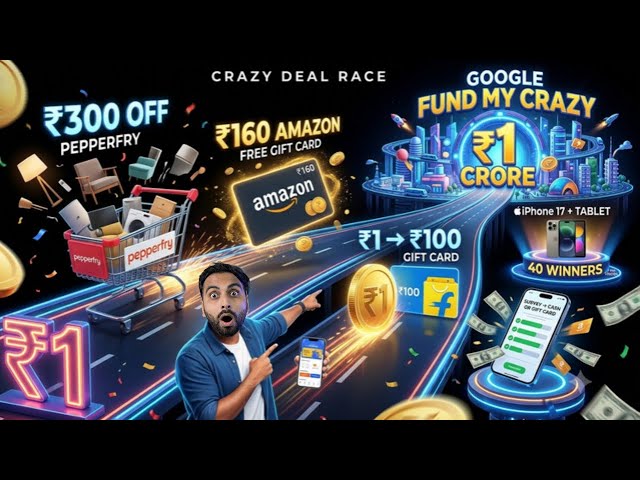 Pepperfry Loot Rs.300 Discount In Rs.500 | Rs.160 Amazon Gv | Flipkart Rs.1 GV | Gemini 1cr Prize