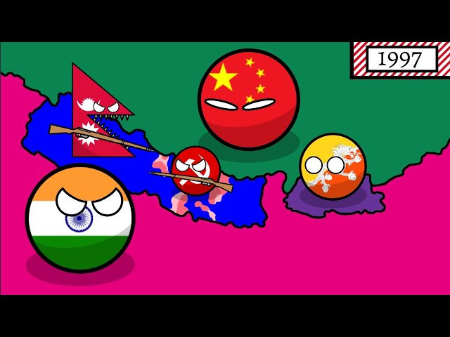 History of Nepal and Bhutane 1900-2021 [Countryballs]