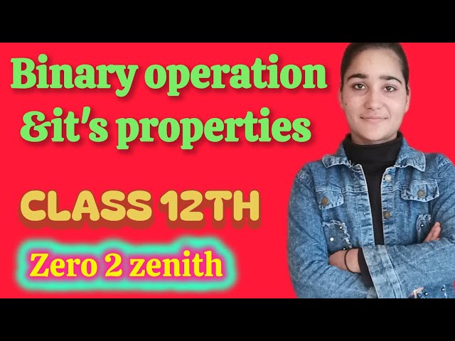 #concept of #binary operations#inverse #identity#class 12th maths #csir net @zero2zenith 