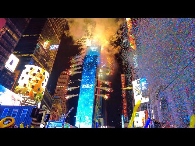 ⁴ᴷ Times Square New Years Eve 2022 Ball Drop & Countdown 🎊