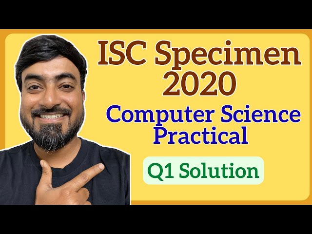 ISC Class 12 Computer Science Specimen Practical 2020 | Q1 Solution - Evil Number