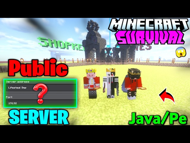 Best Free Public Survival SMP Server 2026 🔥 | Java + Bedrock | Cracked | 24/7 Online