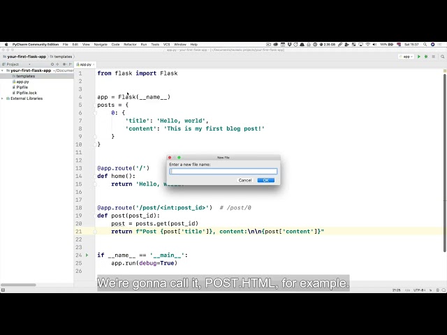 180  Rendering HTML with Flask and Python