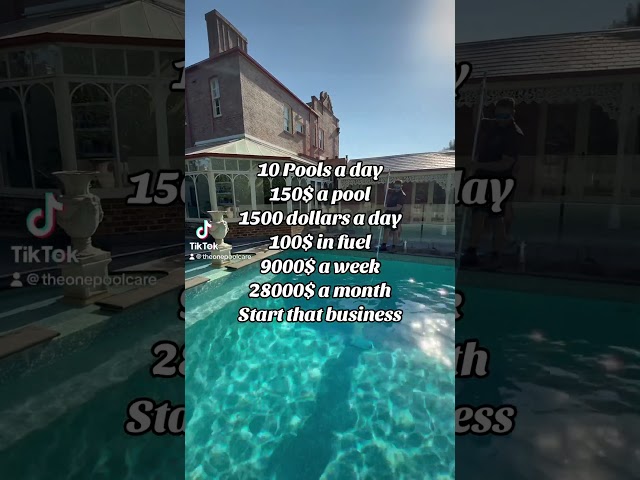 POOL CLEANING BUSINESS #viral