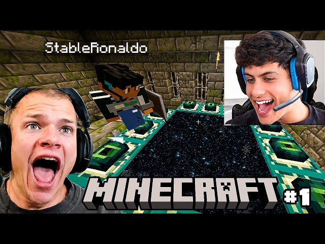 PLAYING HARDCORE MINECRAFT UNTIL WE BEAT IT DAY 1