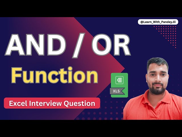 AND OR Function in Excel | Excel Interview Question 🔥