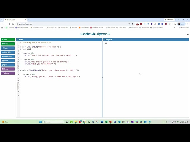 CS1030 M5.U8 Python if structures
