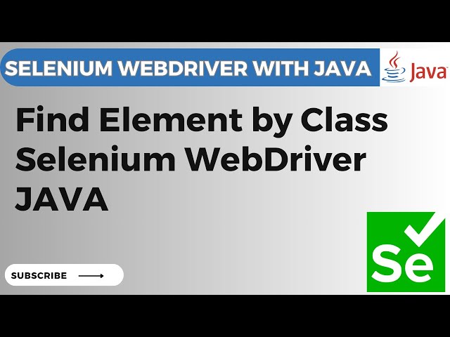 Selenium WebDriver tutorial # 28 - Locate Element by Class Name using Selenium