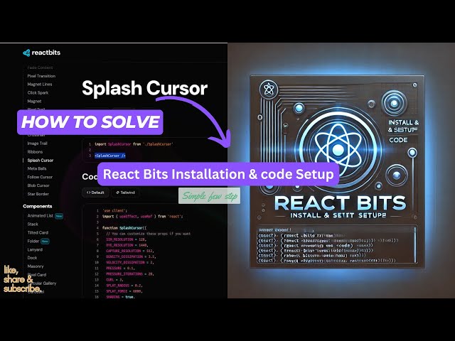 React Bits Installation & Code Setup | Full Tutorial 💻