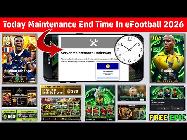 Maintenance End Time Today In eFootball 2026 Mobile | Pes Server Maintenance | Maintenance End Time