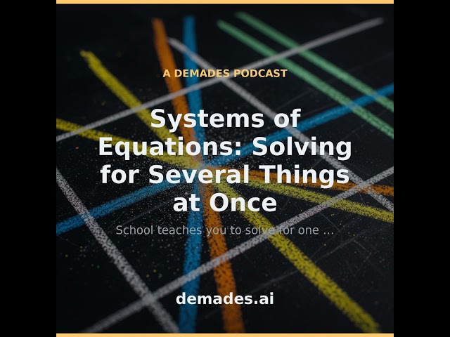 Systems of Equations: Solving for Several Things at Once