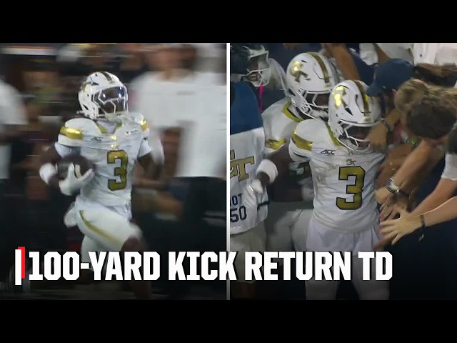 100-YARD KICK RETURN TD 😤 Rahkeem Smith puts Georgia Tech on the board vs. Colorado 💪 | ESPN CFB