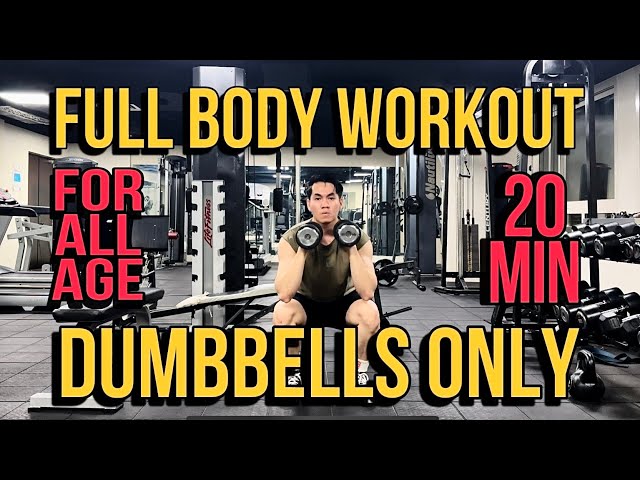 20 min FULL BODY WORKOUT FOR ALL AGE! (Dumbbells Only)
