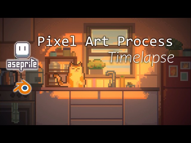 Golden Hour | Aseprite x Blender Pixel Art Process [105]