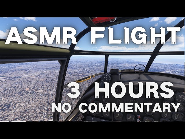 Warbird ASMR Flight ✈️ | 3 Hours of Relaxing Cockpit Flights | No Commentary