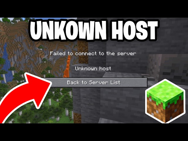How To Fix Unknown Host Minecraft Server! - Tutorial