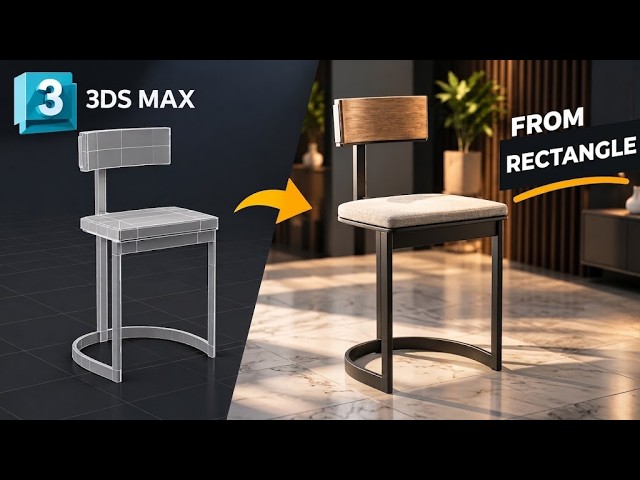 How to Model a Modern Chair From Scratch in 3ds Max | Full Workflow