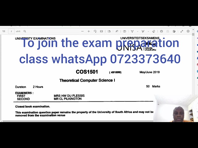 cos1501 exam preparation for 2022 October