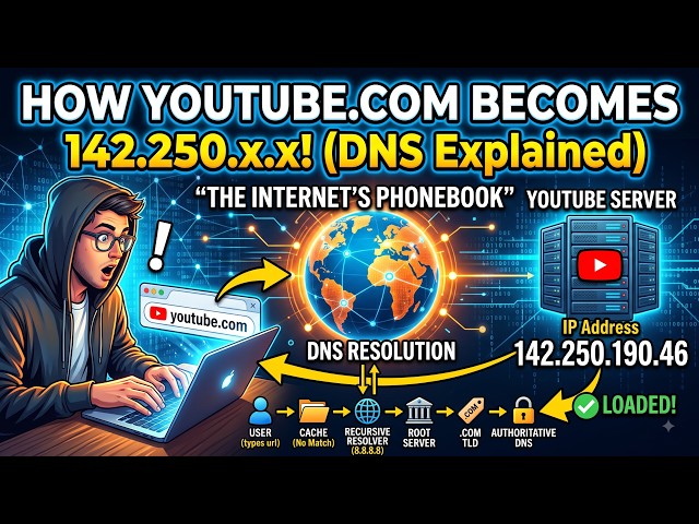 How DNS Works in 180 Seconds (Domain Name System Explained)