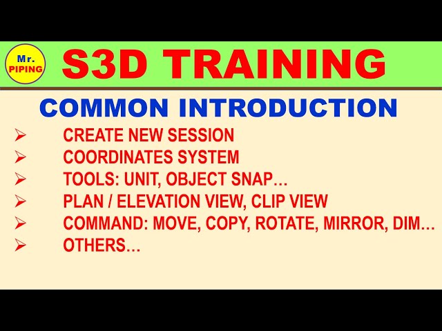 S3D Training-01: Introduction