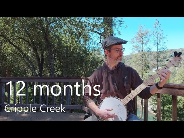 Adult Beginner Banjo Student 1 Year Progress - Cripple Creek