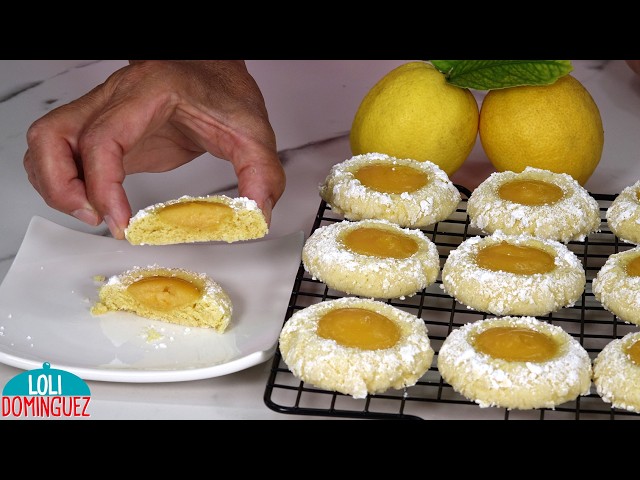 LEMON COOKIES WITH A CREAMY CENTER. A total delight, these cookies turn out tender and creamy