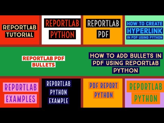 REPORTLAB|REPORTLAB PYTHON TUTORIAL|How To Add Bullets In Pdf Using Reprtlab Python|PART:25
