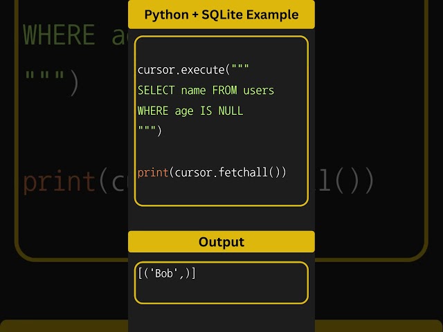 SQL NULL  (Python Developers)