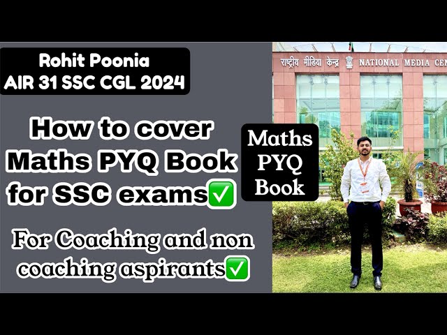 How to cover Maths PYQ Book effectively for SSC Exams for coaching and non coaching aspirants!!