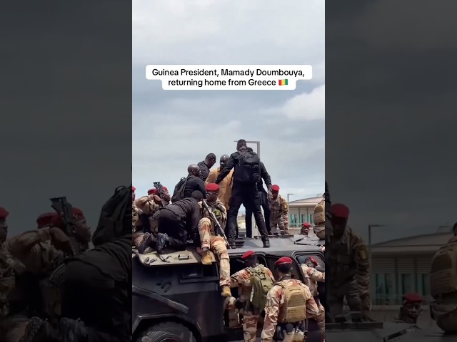 Guinea President, Mamady Doumbouya, returning to Conakry from Greece 🇬🇳
