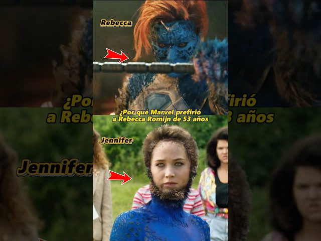 Why did Marvel prefer the 53-year-old Rebecca Romijn? #xmen #mystique #jenniferlawrence #marvel