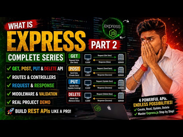 🚀 Express.js Tutorial Part 2 | HTTP Methods in Express.js