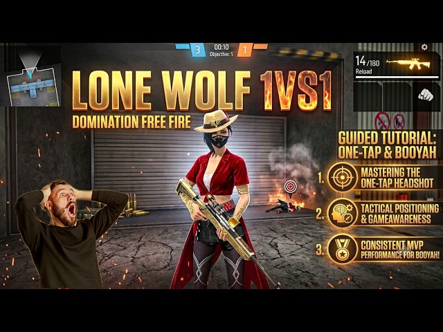 Free fire gameplay 😱🧐 || 1 vs 1 lone wolf gameplay ||