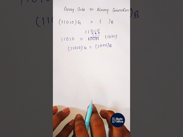 Gray Code to Binary Code Conversion Explained in 1 minute