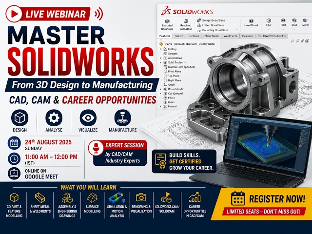 SOLIDWORKS – From 3D Design to Manufacturing | CAD, CAM & Career Opportunities