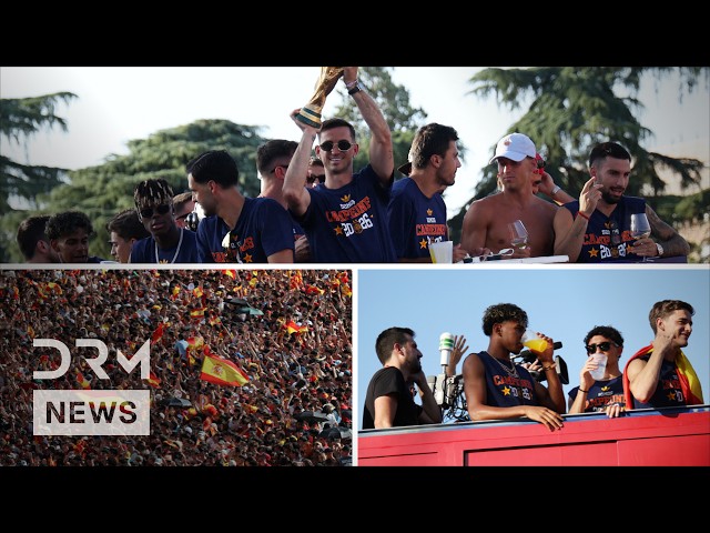 Madrid Erupts as Lamine Yamal and Spain's Heroes Lift World Cup Trophy on Victory Tour | AD1G