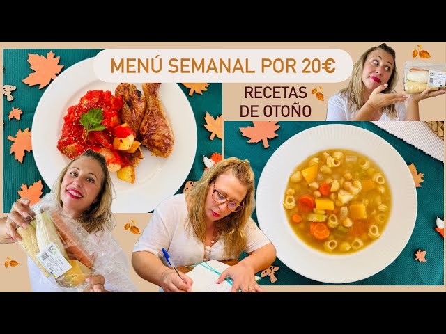 Menú SEMANAL Fácil, Rápido y Barato. COMEMOS POR 1€ AL DÍA POR PERSONA👌🏻