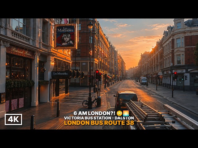 Watching London Wake Up From the Front Seat 🌅 | Victoria Station - Dalston | Route 38 (4k HDR) POV