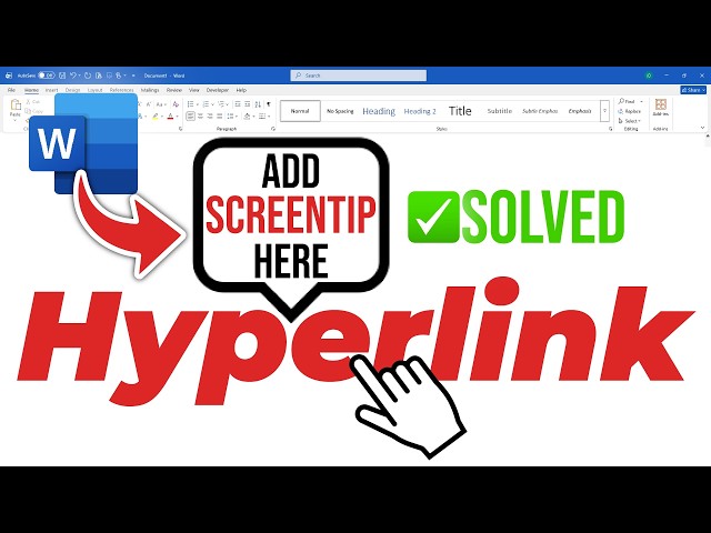 How to Add a ScreenTip to a Hyperlink in Word (Step-by-Step)
