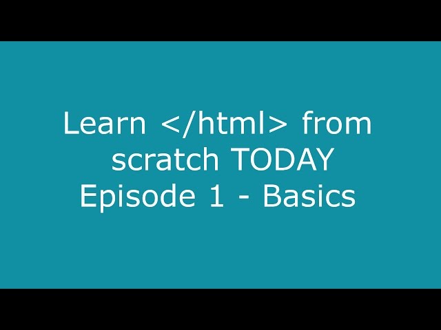 HTML tutorial 1 | learn web development for free | basics