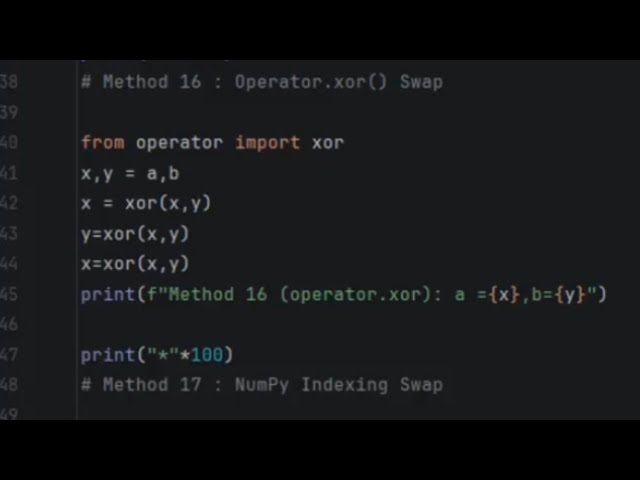 Swap Two Numbers Using Multiple Methods (Part 3) (Python)