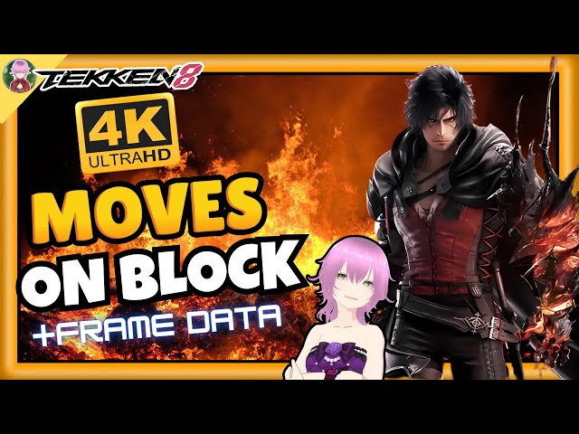 Clive Rosfield Moves on BLOCK with Frame Data | Tekken 8 | 4K