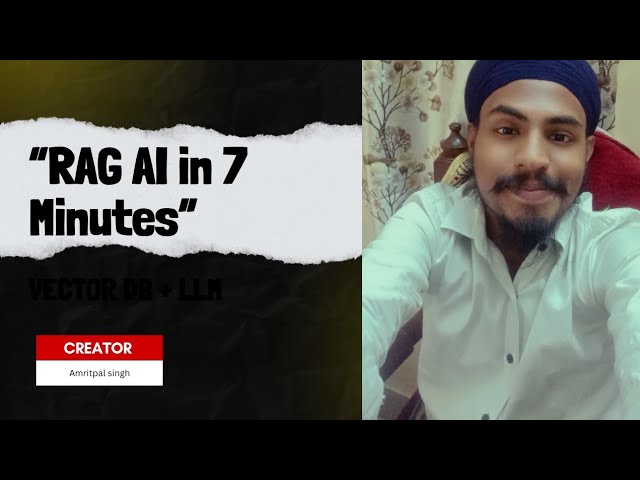 RAG AI Explained in 7 Minutes | Retrieval Augmented Generation Simple Explanation ✨✨