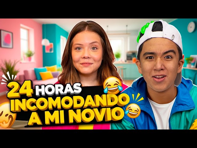 24 HORAS incomodando a mi NOVIO 😂 (MEGAPUYO💕  )