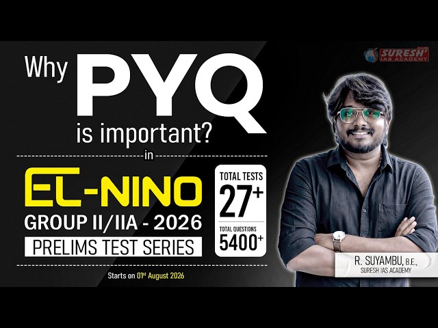 WHY PYQ IS IMPORTANT IN EL-NINO | GROUP-II/IIA | PRELIMS TEST SERIES | STARTS ON 08/01/2026