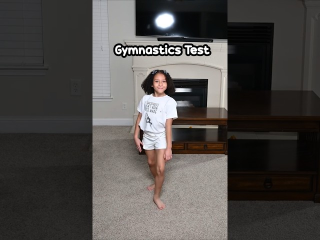 Just trying out Kailey Klein's Gymnastics Test!  How did I do?  #gymnasticshorts #challenge