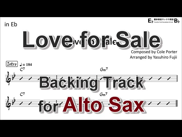 Love for Sale - Backing Track with Sheet Music for Alto Sax