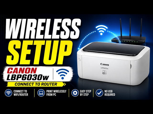 Canon LBP6030w Wireless Setup | Connect to WiFi Router