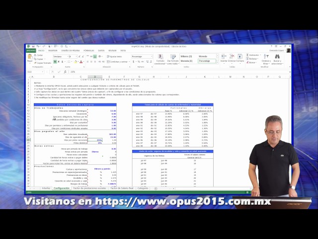 OPUS 2016 REAL SALARY FACTOR 1 of 2 Arq. Everardo López